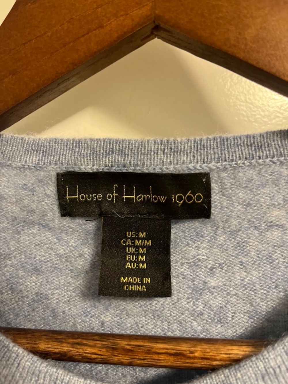 Cashmere Crewneck Cardigan House of Harlow 1960 - Picture 3 of 5